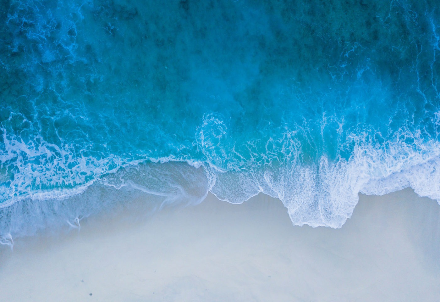 Aerial view of the ocean